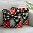 thumbnail image 3 of RUIYC Valentines Pillow Covers Valentine's Love Heart Buffalo Plaid Decorative Throw Pillow Cases Valentine Couple Lovers Farmhouse Decor for Sofa Couch Bed, 3 of 5