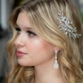 thumbnail image 3 of Wedding Hair Comb Elegant: Fake Crystal Large Bridal Headpiece Bride Side Comb, 3 of 6