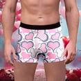 thumbnail image 2 of Men Valentines Boxer Briefs Funny Novelty Heart Underwear Comfort Underpants Shorts Sleep Short Pink XL, 2 of 5