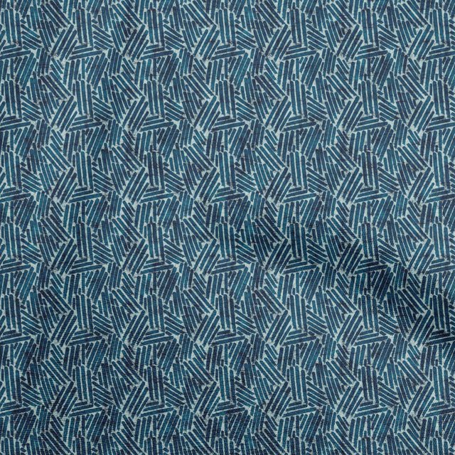 oneOone Polyester Spandex Teal Blue Fabric Abstract Craft Projects Decor Fabric Printed By The Yard 56 Inch Wide