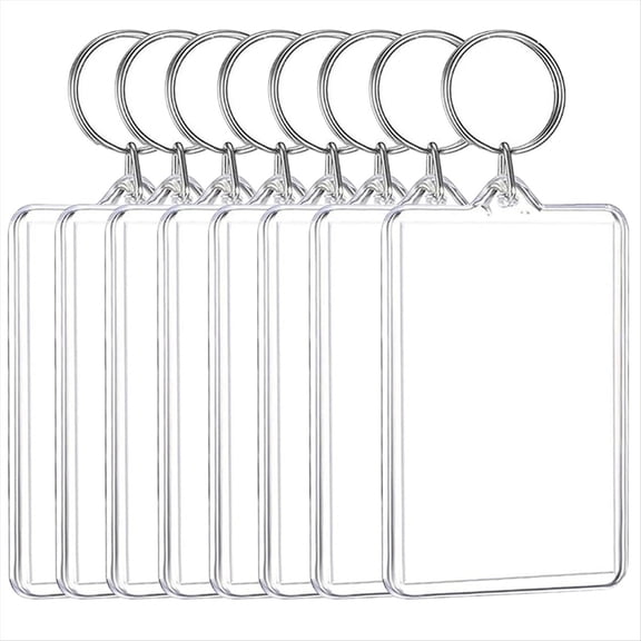 Picture Keychains Photo Frame Key Chain Pendant Souvenir Decorative Buckle DIY Gift