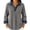 Gray-#001, variant on Women's Denim Collar Sweater Long Sleeve Pullover Top with Button Placket Casual Relaxed Fit Contrast Trim Sweater,Beige XL