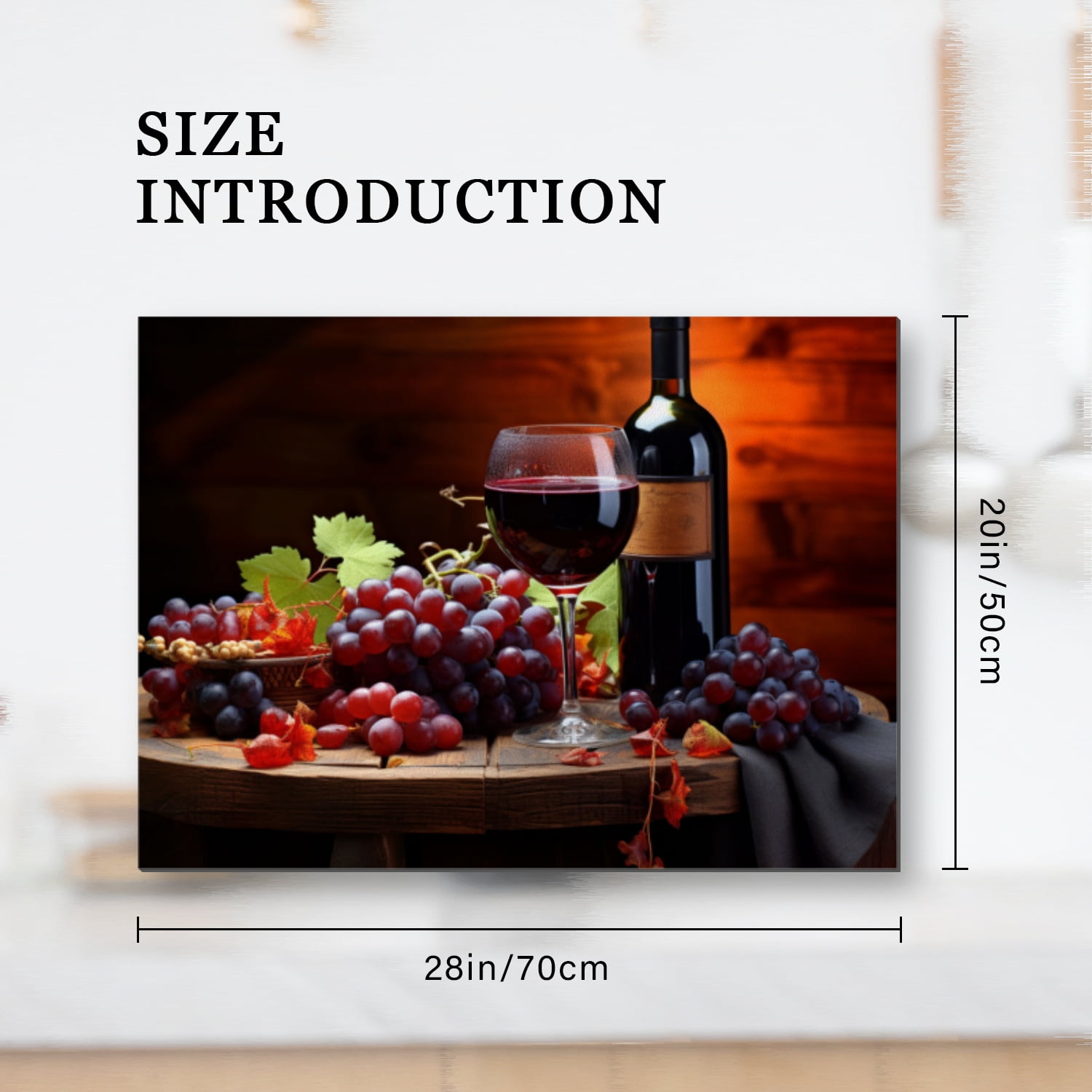 Stove Top Covers For Glasstop Stoves, Wine Bottle And Grapes Print Oilproof Mat, Multifunctional Decorative Pad for Kitchen RV (28×20 Inch)