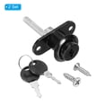 thumbnail image 3 of Uxcell 16mm Drawer Locks, 2 Pack Zinc Alloy Nickel Plated Keyed Different Desk Drawer Lock, Black, 3 of 5