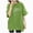 A15-Green, variant on Women T-Shirt Casual Loose Solid Color Shirt with Crew Neck and Sleeved Drop