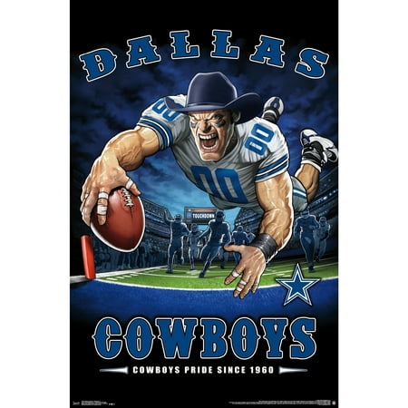- Dallas Cowboys Liquid Blue Designs 22'' x 34'' End Zone Poster - No Size