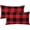 Rouge & Noir, variante sur Ensemble de 2 Housses de Coussin à Carreaux Style Ferme en Polyester Lin pour Décoration de Noël Rouge et Blanc, 12 x 20 Pouces