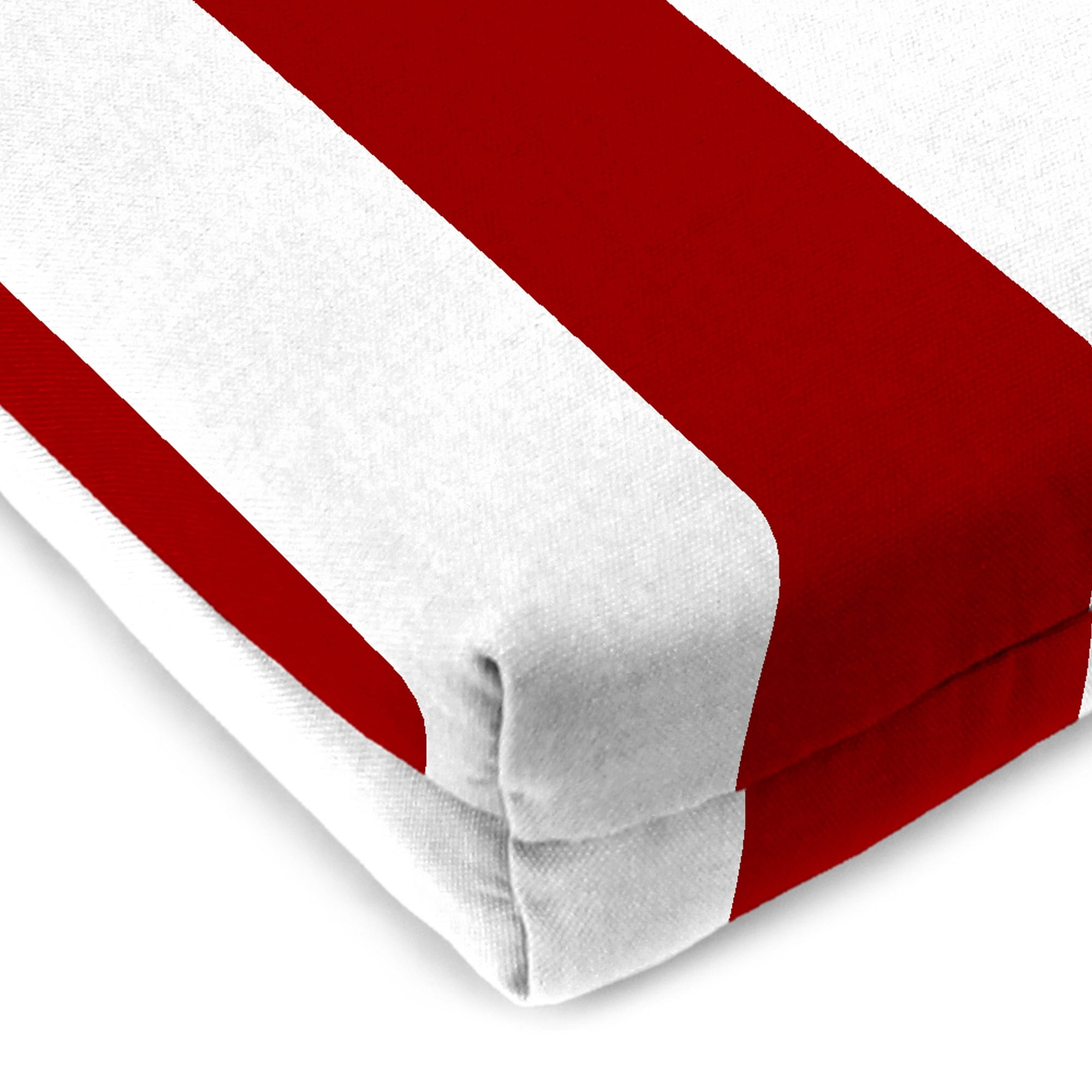 Jordan Manufacturing 48" x 18" Cabana Red Stripe Rectangular Outdoor Settee Swing Bench Cushion with Ties