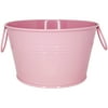 Just Artifacts 3.5-Inch Wide Mouth Metal Favor Bucket Pails (1pcs, Light Pink)
