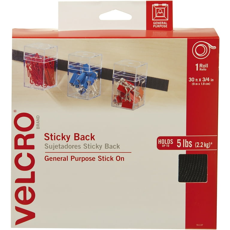 Velcro Sticky Back White 5'x3/4 Hook And Loop Fastener Roll - Reddi-Arts