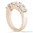 thumbnail image 2 of Round Cut Charles & Colvard Forever Brilliant 5-Stone Wedding Ring in 14k Rose Gold, 2 of 3