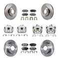 thumbnail image 1 of Transit Auto Front Rear Disc Brake Caliper Rotors and Semi-Metallic Pads Kit (10Pc) for Car Hyundai Sonata Kia Optima KC8-101284P, 1 of 11