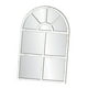 thumbnail image 5 of Espejo de ventana arqueado, decorativo, práctico espejo de entrada rústico, decoración de pared para baño, sala de estar y dormitorio. Blanco, 5 of 9