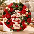 thumbnail image 6 of 3D Fabric Poke Wreath DIY Kit, Snowman Punch Needle Craft Set with Complete Supplies, Beginner Friendly Handcraft for Front Door and Indoor Wall Display, 6 of 7