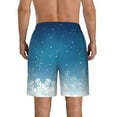 thumbnail image 3 of Naloa Christmas Snowflakes Men's Beach Shorts, Surfing shorts, Swim trunks, Quick Dry Swim Trunks for Surfing Beach Fun - Small, 3 of 9