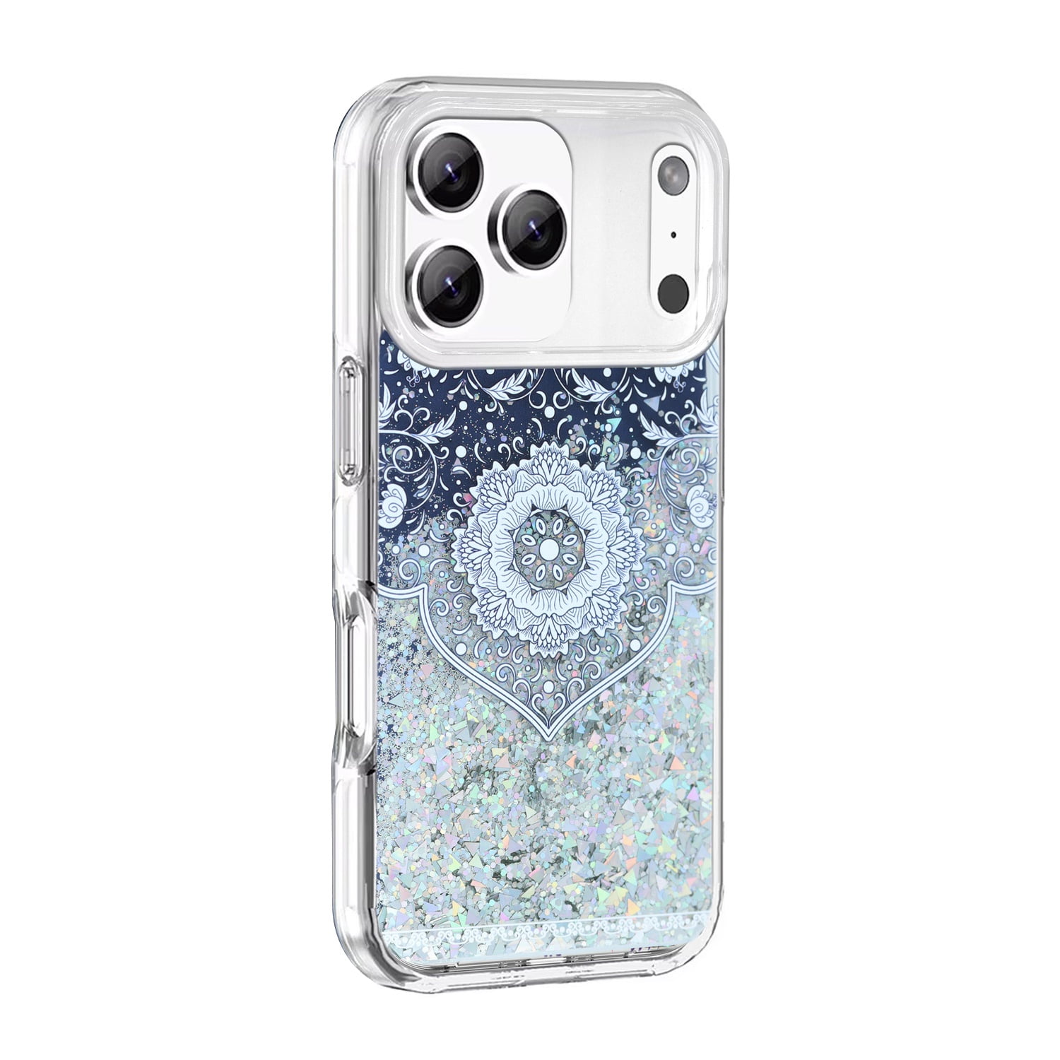 Strong Liquid Quicksand Glitter Cover Case for iPhone 17 Pro Max - Blue