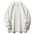 thumbnail image 2 of successthop Mens Sweatshirts Crewneck Plus Size Long Sleeve Sweater No Hood Pullover Tops Solid Print Stylish Clothes, 2 of 9