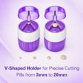 thumbnail image 4 of Pill Crusher and Cutter 3-in-1, Stainless Steel Grinder for Fine Powder with Storage Container, Purple, 4 of 8
