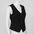thumbnail image 6 of YONGHS Women's Vest Casual Sleeveless Work Office Business Waistcoat Black XL, 6 of 7