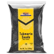 Rani Tukmaria (Natural Holy Basil Seeds) 7oz (200g) Used for Falooda / Sabja Dessert, Spice & Ayurveda Herbal ~ Gluten Friendly | Non-GMO | Kosher | Vegan | Indian Origin