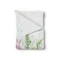 thumbnail image 2 of Vintage Rose Soft Flannel Fleece Throw Blanket, Romantic Flowers Spread Photo Plain Background, Cozy Plush for Indoor and Outdoor Use, 50" x 70", Blue Eggshell, by Ambesonne, 2 of 5