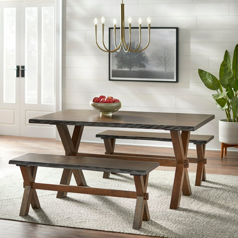 TMS Mandeville 61 Inches Live Edge Indoor Dining Table with TMS Mandeville 61 Inches Live Edge Indoor Dining Table with