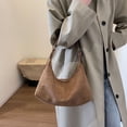 thumbnail image 2 of Moontgen Crescent Bag for Women with Inner Pocket Hobo Bag Zipper Handbag for Work(brown), 2 of 9