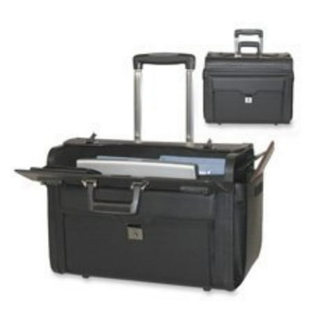 - bond street, ltd. 546110blk rolling computer/catalog case, leather, 19 x 9 x 15-1/2 inches, black