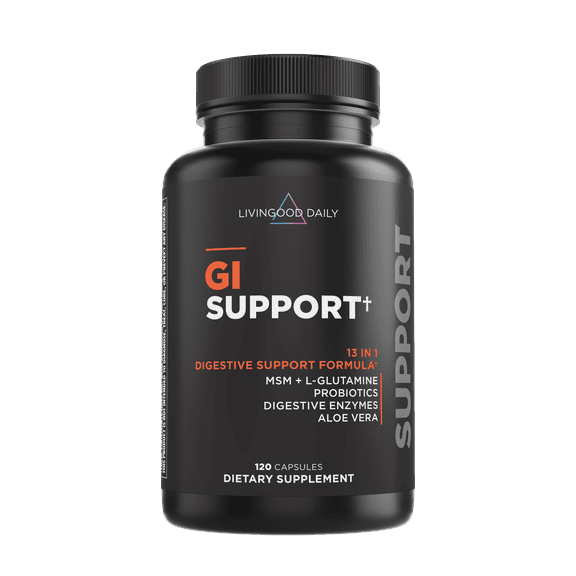 Livingood Daily GI Support, 120 Caps - Leaky Gut Repair - Gut Health Supplements for Men & Women
