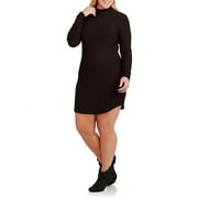 No Comment Junior Plus Mock Neck Dress