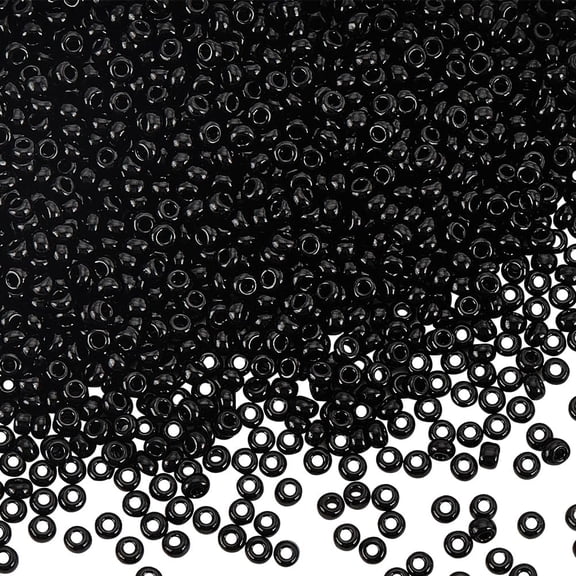 11/0 Glass Seed Beads Black Opaque Colours Diameter 2mm 6000Pcs in A Box