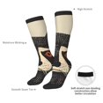 thumbnail image 4 of Naloa Retro Raccoon Graphic Print Knee Socks, High Socks Long Stretchy Sock Women Knee High Stocking, Long Socks for Women, 4 of 6