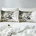 thumbnail image 3 of Manfei Bass Fish 4 Pieces Queen Sheet Sets,Camouflage Camo Ultra Soft Flat Sheet,Abstract Geometric Queen Fitted Sheet,Fishing Room Decorative, 3 of 6