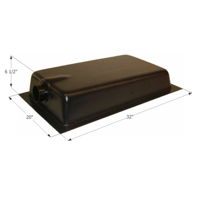 Icon Réservoir de Déchets 01606 HT620-ED; Peut Tre Utilisé pour Eau Noire Ou Grise; Capacité de 10 Gallons; Robinet de 3 Pouces de Diamètre; avec Bride de Montage Soudée par Solvant 1-1/4 Pouce; Plastique ABS
