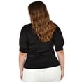 thumbnail image 3 of Blusa escote V Roman Fashion, tallas extras 1772 (Negro) negro 38 Roman Fashion Blusa extra 1772, 3 of 7