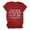 Red, variant on Women's Short Sleeve Round Neck Graphic Print T-Shirt - Casual Fashion Tee with Polyester-Spandex Blend, True to Size Fit