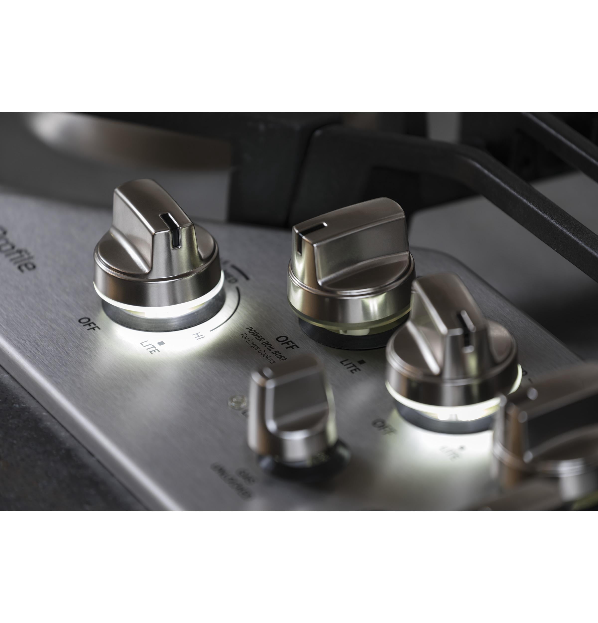 Ge Profile Pgp9036sl Profile 36" Wide 5 Burner Gas Cooktop - Stainless Steel
