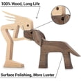 thumbnail image 3 of Wooden Sculptures Handmade Accents Craft Figurine For Home Decor Accents, Woman And Dog Wooden Statue, Animal Sculptures Collection, Gift For Men Wome, 3 of 5