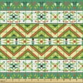 thumbnail image 2 of Ambesonne Colorful Fabric by the Yard Upholstery, Ethnic Geometric Shapes, 1 Yard, Pistachio Green Orange, 2 of 5