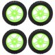 thumbnail image 1 of DEWIN 4PCS 75mm RC Car Tire U Type Rubber RC Vehicle Wheel Control Remoto Neumático de Coche para 144001 1/14 RC Car(Verde), 1 of 5