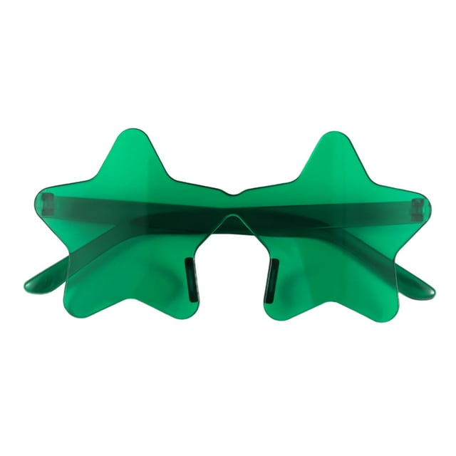 Frameless Star Sunglasses Transparent Candy Colored PC Material Star Shaped UV Protection Lightweight Comfortable Neutral Design for Party Casual Outings Formal Events Fashionistas