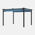 thumbnail image 7 of Clouddwell 12x10 ft Outdoor Pergola with Retractable Canopy, Heavy-Duty Metal Frame Patio Pergola for Backyard & Garden, UV Protection Sun Shade, Blue, 7 of 7