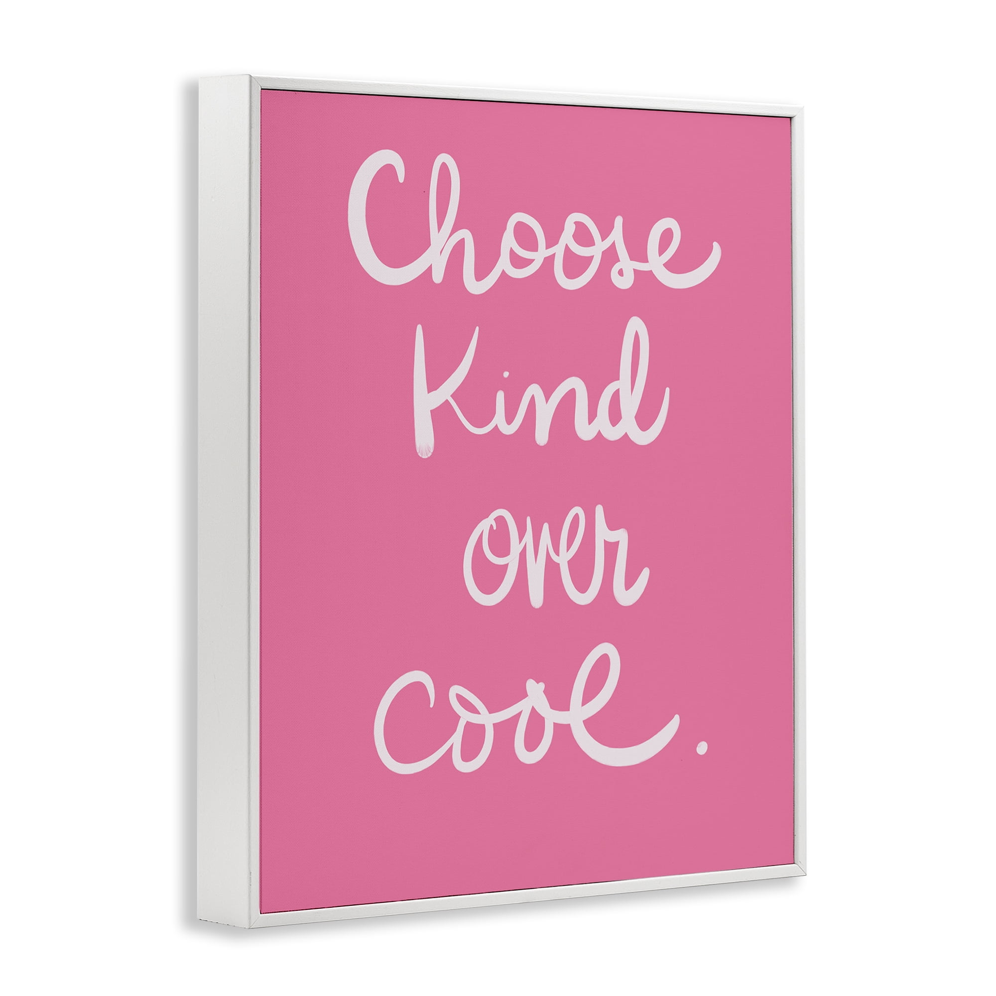 Stupell Industries Choose Kind Over Cool Typography Painting White Framed Art Print Wall Art, 16 x 20