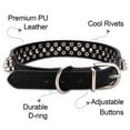 thumbnail image 3 of DEFNES Dog Collar with Leash,Durable Rivet PU Leather Dog Collars for Pit Bull Etc, 3 of 6