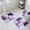 Purple, variant on Modern Oil Painting Bath Mat 3 Piece Bathroom Rug Set, Purple Grey Abstract Graffiti Art Non Slip Bath Rug Contour Mat and Toilet Lid Cover, Absorbent Shower Mats Soft Bath Rugs and Mats Sets