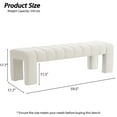 thumbnail image 2 of Velvet End of Bed Bench Upholstered Modern 59" Bedroom Bench for King Bed Bench Tufted Window Bench Comfy Long Ottoman for Living Room/Entry/Indoor, 2 of 7