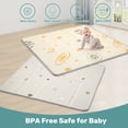 thumbnail image 6 of JoyStone Baby Play Mat, 50" X 50" Extra Large Reversible Foam Play Mat, Non-Toxic Foldable Animal Print Waterproof Crawl Mat for Toddlers and Babies, 6 of 10