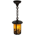 thumbnail image 5 of Meyda Tiffany 156666 Fly Fisherman 8" Wide Mini Pendant - Brown, 5 of 7