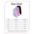 thumbnail image 2 of Toddler Girls Clothes Girls Pants Kids 3-Pack Joggers Toddler Cargo Casual Elastic Waist Pants for Girls 4T 5T Size 6 7 8 Black Pink Purple, 2 of 8