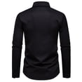 thumbnail image 4 of Styesk Chemises pour Hommes Hommes Décontracté Mode Broderie Impression Bouton Manches Longues Col Rabattu Blouse Chemise, 4 of 8